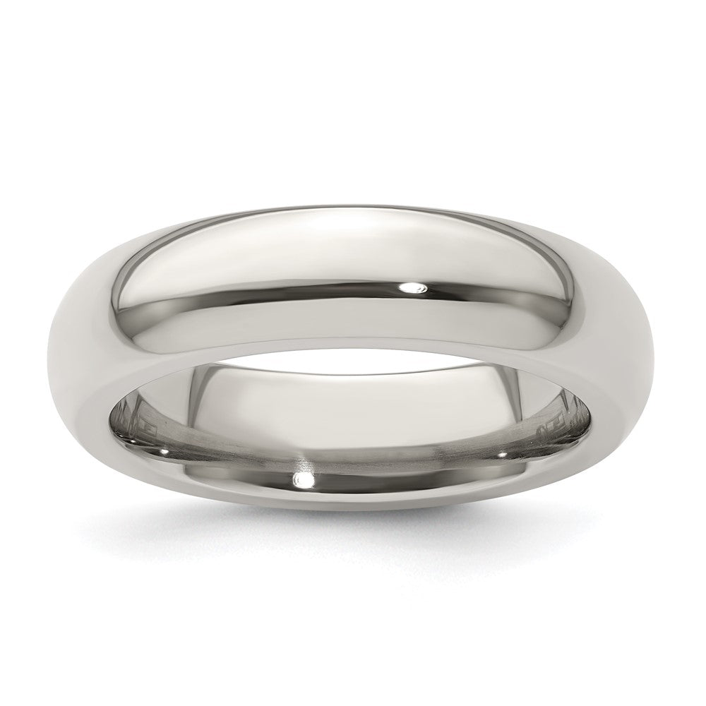 Buy Stylish 5mm Polished Titanium Domed Band Ring - Size 5, Affordable Luxury