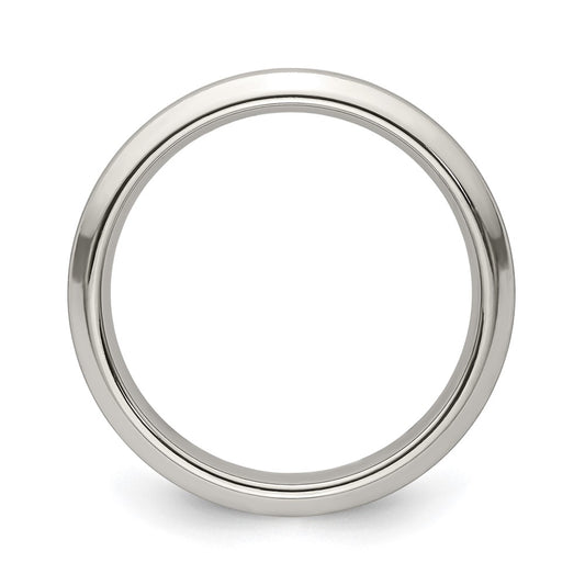 Exclusive Edward Mirell 4mm Titanium Band - Brushed & Polished, Size 9.5
