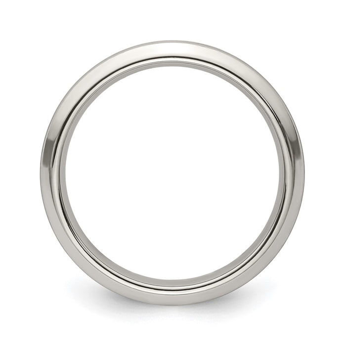 Buy Edward Mirell 4mm Titanium Beveled Edge Band - Stylish Finish, Size 8-2