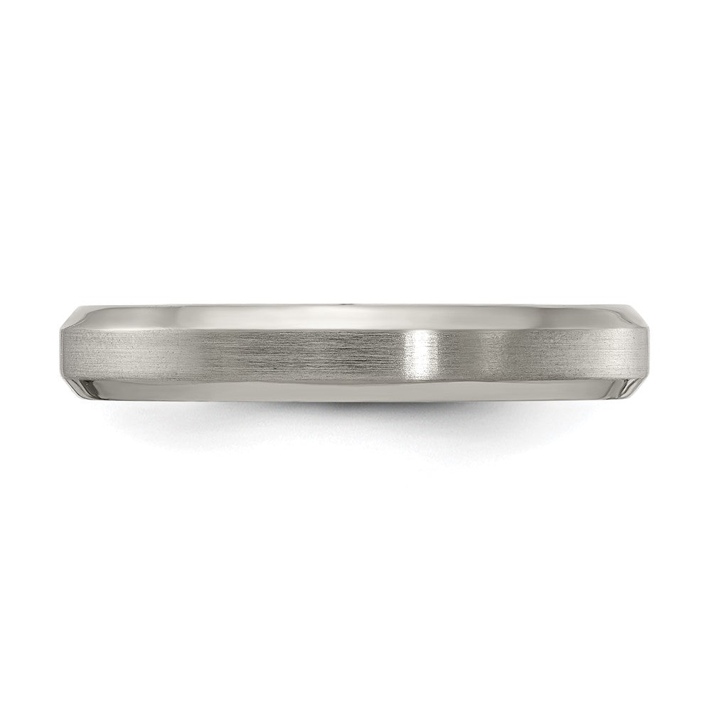 Exclusive Edward Mirell 4mm Titanium Band - Brushed & Polished, Size 9.5