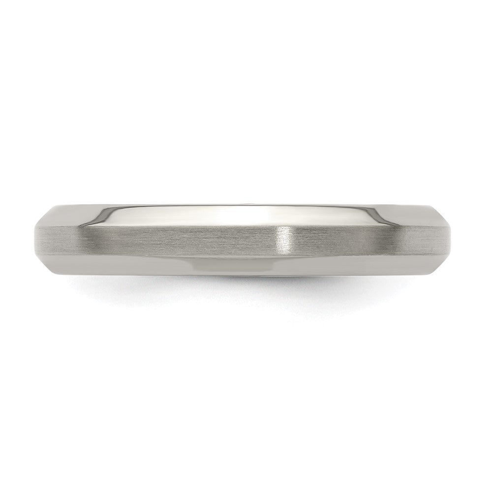 Buy Stylish 4mm Edward Mirell Titanium Band - Brushed & Polished Finish, Size 10