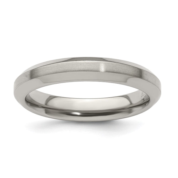 Edward Mirell 4mm Titanium Beveled Edge Band