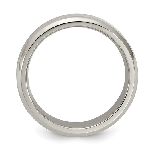 Buy Exclusive Edward Mirell 6mm Titanium Beveled Edge Band - Stylish Finish