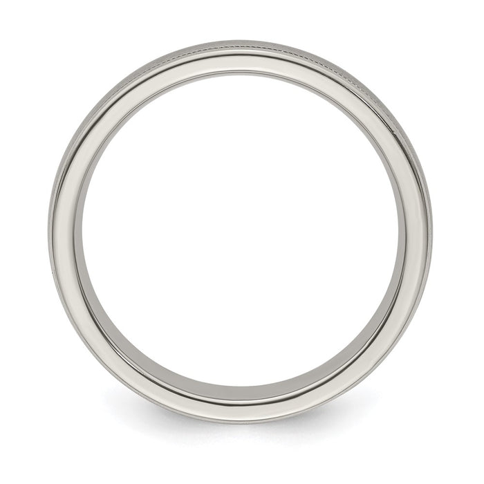 High-Quality Edward Mirell 5mm Titanium Tri-Dome Band, Size 7 - Stylish Finish-2