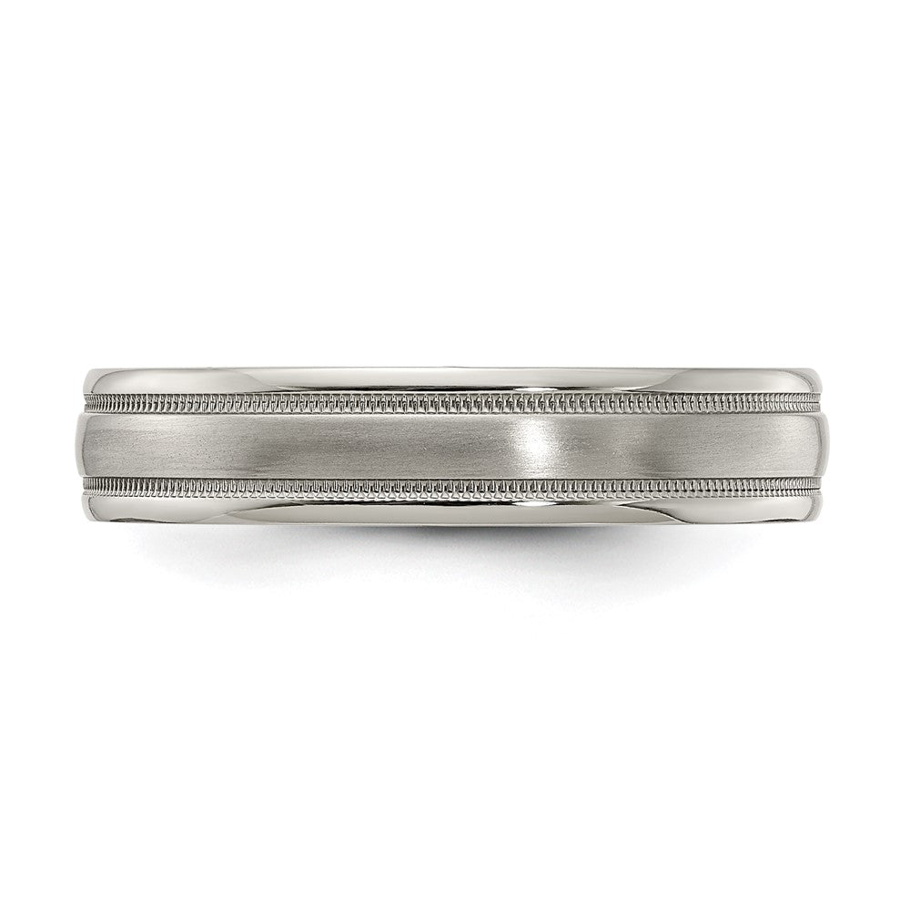 High-Quality Edward Mirell 5mm Titanium Tri-Dome Band, Size 7 - Stylish Finish
