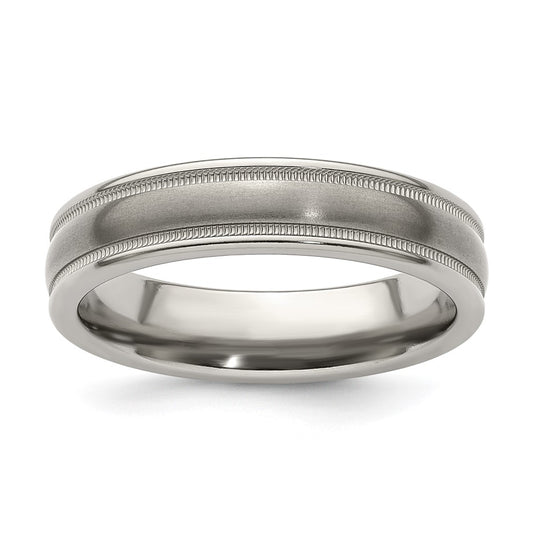 High-Quality Edward Mirell 5mm Titanium Tri-Dome Band, Stylish Size 5