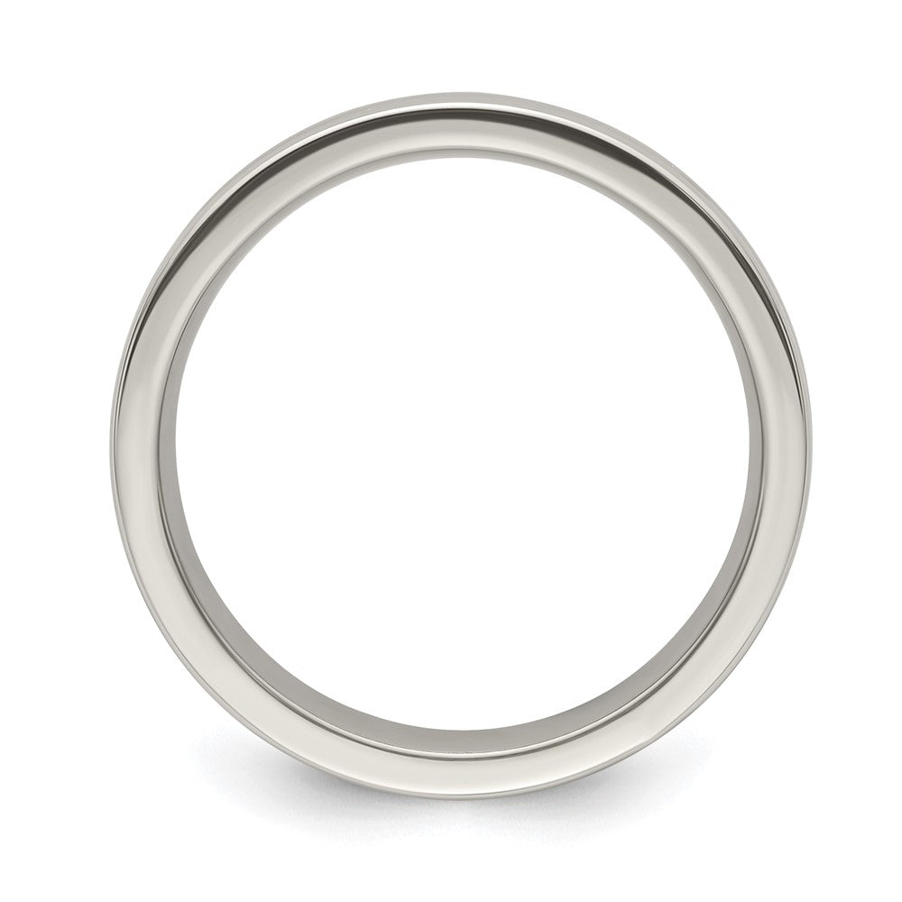 Exclusive Edward Mirell 6mm Titanium Tri-Dome Band, Size 8.5 - Stylish Finish