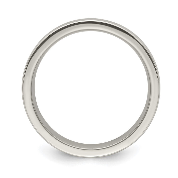 Exclusive Edward Mirell 6mm Titanium Tri-Dome Band, Size 8.5 - Stylish Finish-2