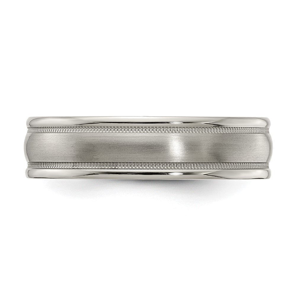 Exclusive Edward Mirell 6mm Titanium Tri-Dome Band, Size 8.5 - Stylish Finish