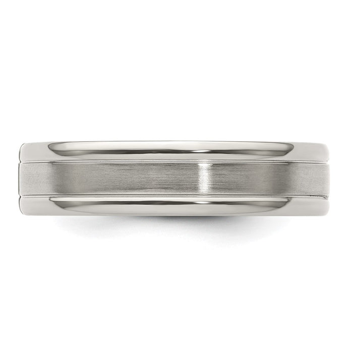 High-quality Edward Mirell 6mm Titanium Band with 1/10 Carat Diamond - Stylish Design-3
