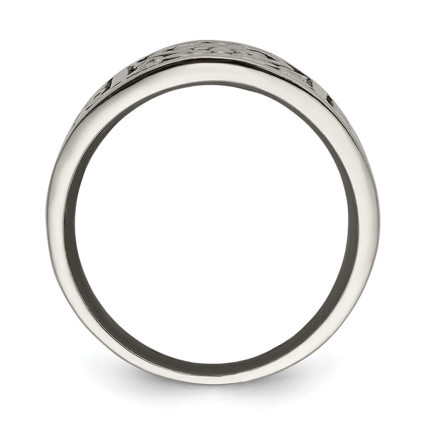 14mm Edward Mirell Titanium Flat Band - Brushed Polished