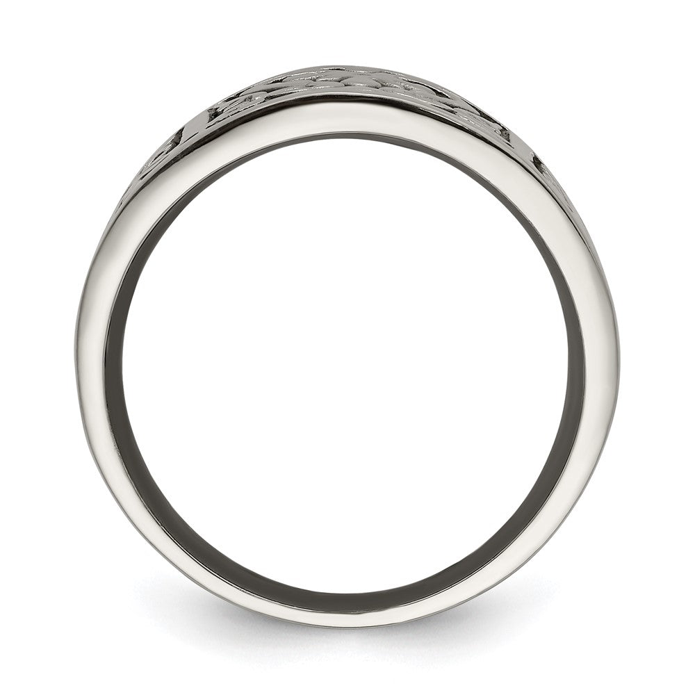 High-Quality 14mm Titanium Flat Band - Stylish Brushed & Polished Design
