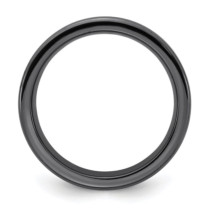 Exclusive 8mm Black Titanium Teal Anodized Band | Stylish Laser Pattern Design-2