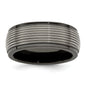 Exclusive 9mm Black Titanium Step Edge Band | Stylish & Affordable Jewelry-9