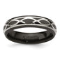 Exclusive 6mm Domed Ring in Black Titanium & Argentium Silver | Stylish Design-11