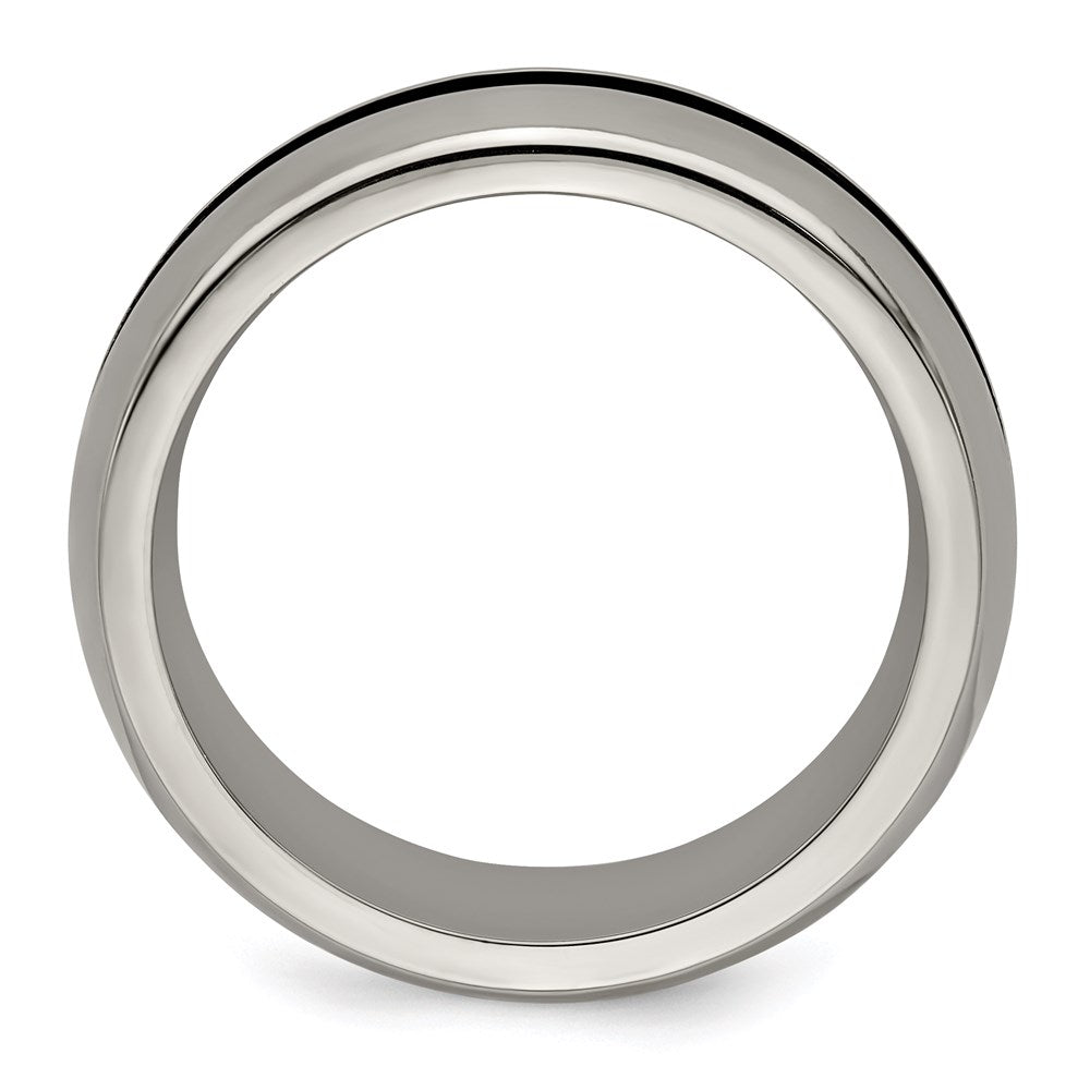 Buy High-Quality Edward Mirell 7mm Titanium Band with Stylish Blue Stripe