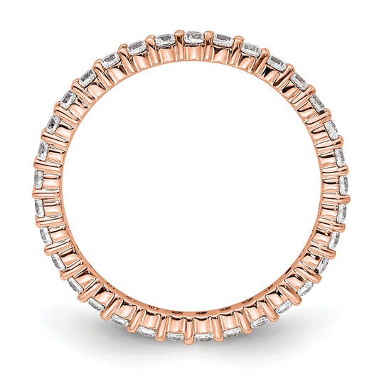 Buy Stylish 14K Rose Gold 1/2 Carat Diamond Eternity Band - Size 4.5