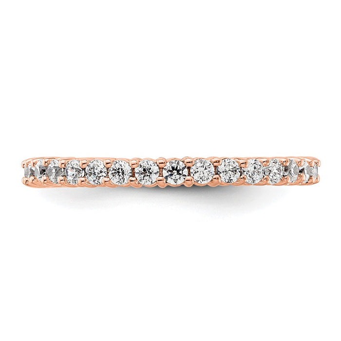Buy Exclusive 14K Rose Gold 1/2 Carat Diamond Eternity Band - Stylish Size 4-3