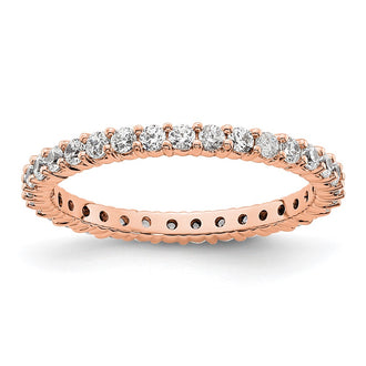 Buy Stylish 14K Rose Gold 1/2 Carat Diamond Eternity Band - Size 4.5