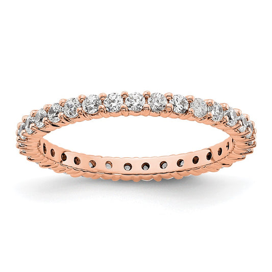 Buy Stylish 14K Rose Gold 1/2 Carat Diamond Eternity Band - Size 4.5