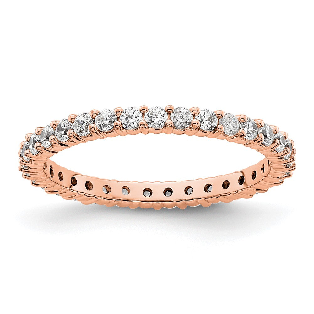 Buy Exclusive 14K Rose Gold 1/2 Carat Diamond Eternity Band - Stylish Size 4