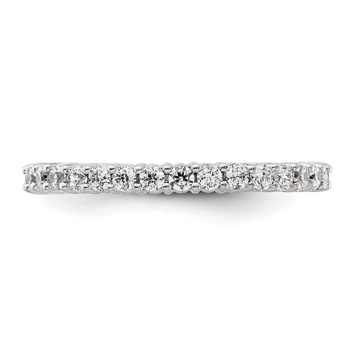 High-Quality 14K White Gold 1/2 Carat Diamond Eternity Band - Stylish Size 4.5-3