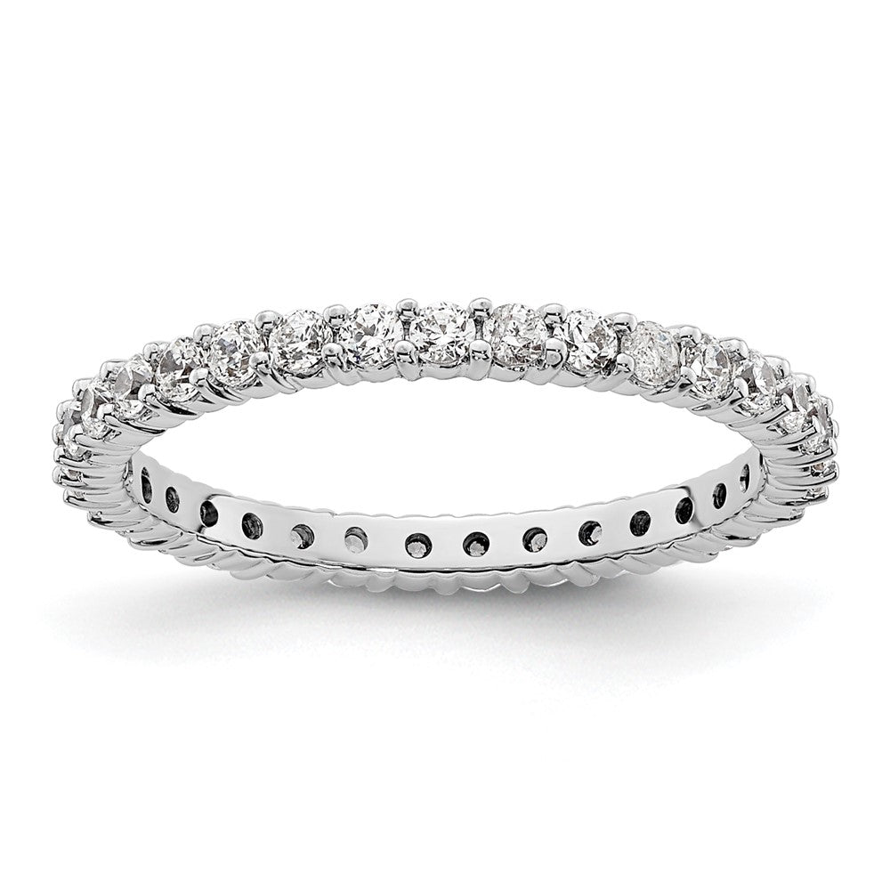 High-Quality 14K White Gold 1/2 Carat Diamond Eternity Band - Stylish Size 4.5