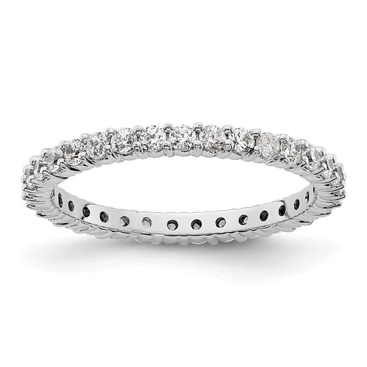 Buy Stylish 14K White Gold 1/2 Carat Diamond Eternity Band - Size 4 Value!