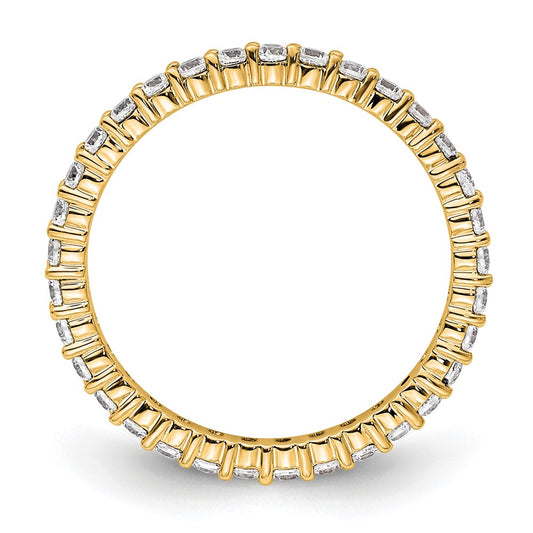 High-Quality 14K Gold 1/2 Carat Diamond Eternity Band - Stylish Size 4