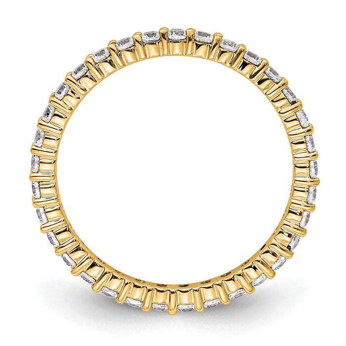 High-Quality 14K Gold 1/2 Carat Diamond Eternity Band - Stylish Size 4-2