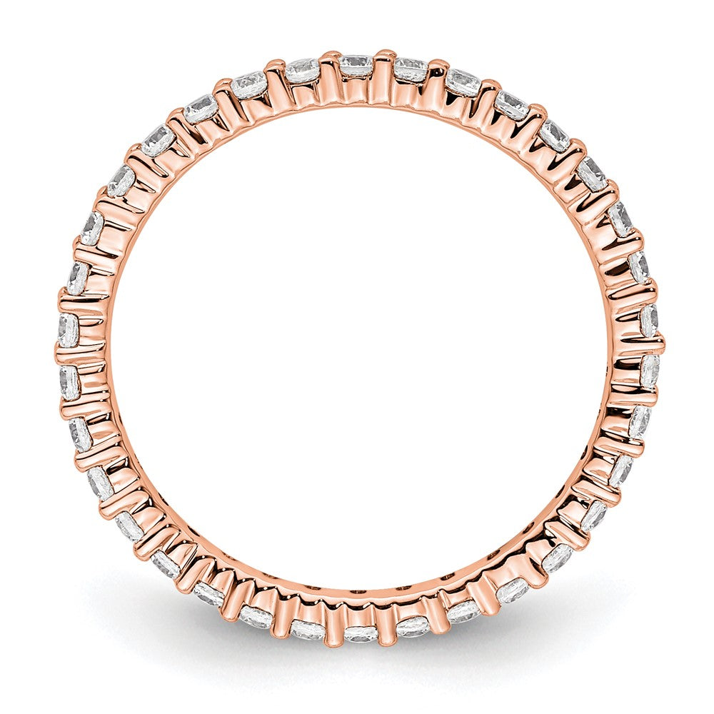 Buy Stylish 14K Rose Gold 1/2 Carat Diamond Eternity Band - Size 5.5