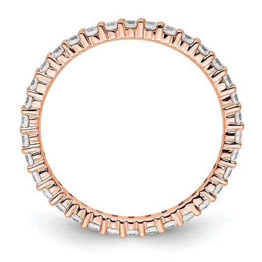 Buy Stylish 14K Rose Gold 1/2 Carat Diamond Eternity Band - Size 5.5