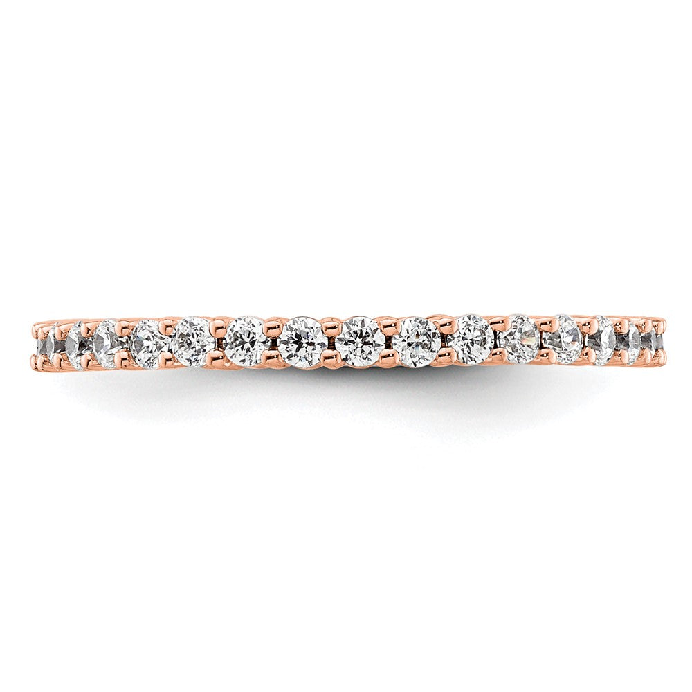 Buy Stylish 14K Rose Gold 1/2 Carat Diamond Eternity Band - Size 5.5