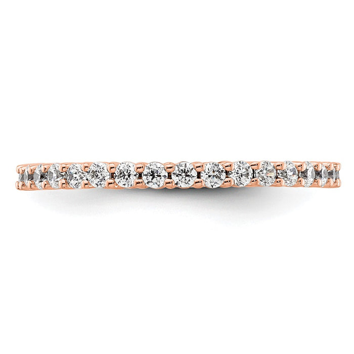 Buy Stylish 14K Rose Gold 1/2 Carat Diamond Eternity Band - Size 5.5-3