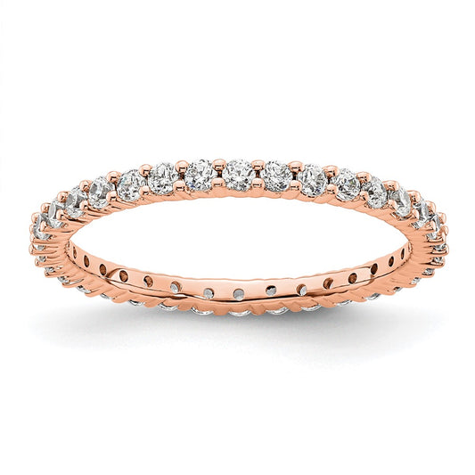 Buy Stylish 14K Rose Gold 1/2 Carat Diamond Eternity Band - Size 5.5