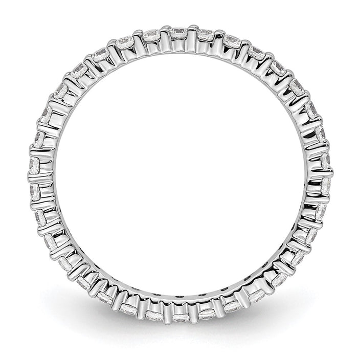 Buy Exclusive 14K White Gold 1/2 Carat Diamond Eternity Band - Stylish Size 5.5-2