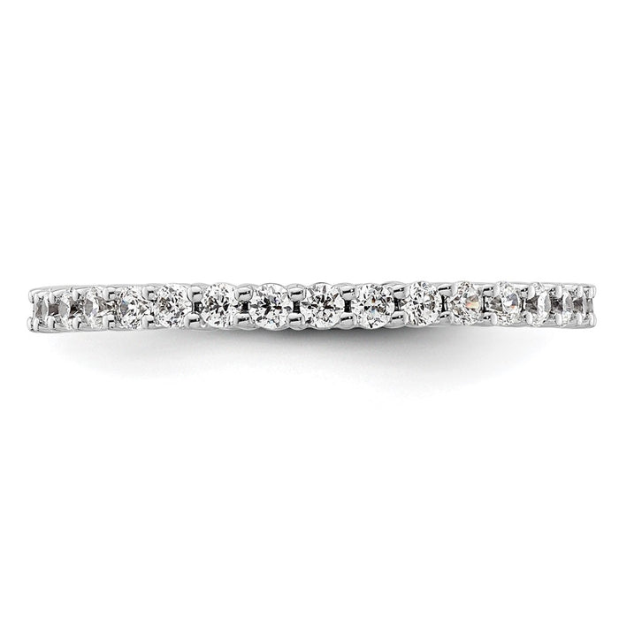 Buy Stylish 14K White Gold 1/2 Carat Diamond Eternity Band - Size 5 Value!-3