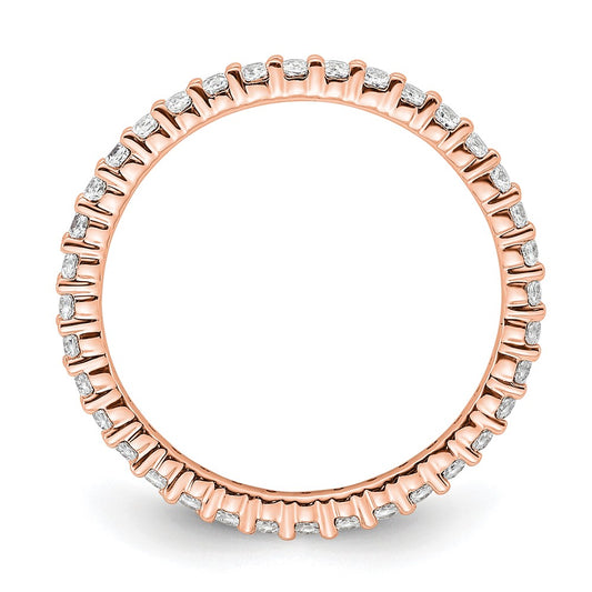 Buy Stylish 14K Rose Gold 1/2 Carat Diamond Eternity Band - Size 6 Luxury Ring