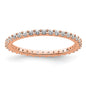 Buy Stylish 14K Rose Gold 1/2 Carat Diamond Eternity Band - Size 6.5-5
