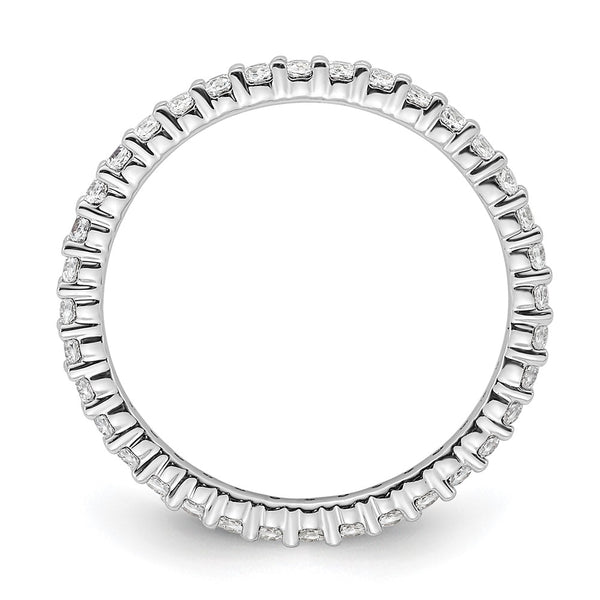 14K White Gold Polished 1/2 Carat Diamond Eternity Band - Size 6