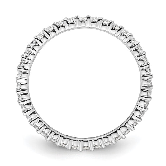 Shop Exclusive 14K White Gold Polished 1/2 Carat Diamond Eternity Band - Size 6