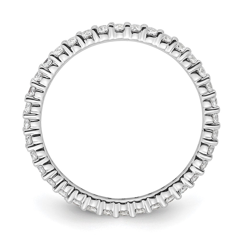 Buy Stylish 14K White Gold 1/2 Carat Diamond Eternity Band - Size 6.5