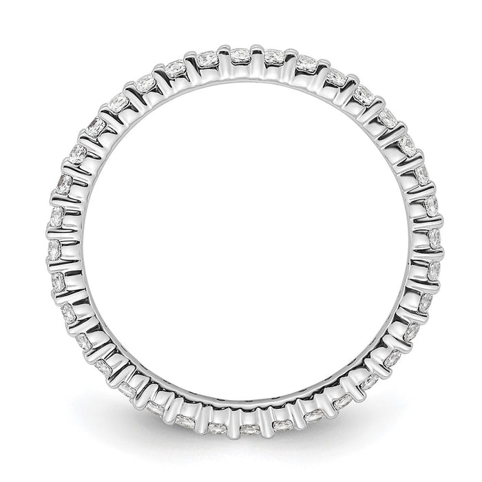 Buy Stylish 14K White Gold 1/2 Carat Diamond Eternity Band - Size 6.5-2