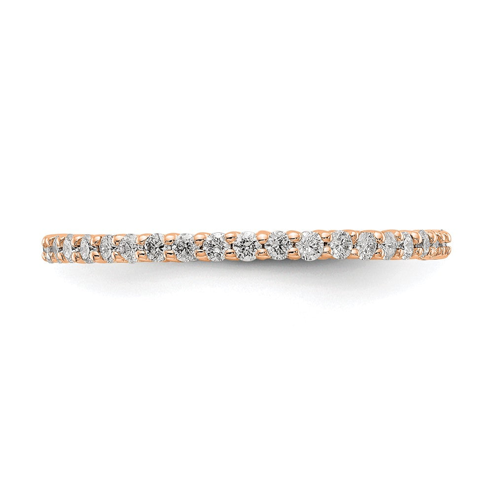 Buy 14K Rose Gold Polished 1/2 Carat Diamond Eternity Band - Stylish Size 7.5