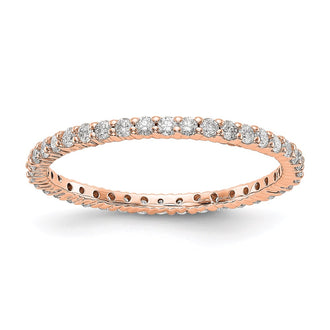 Buy Stylish 14K Rose Gold Diamond Eternity Band - 1/2 Carat, Size 7