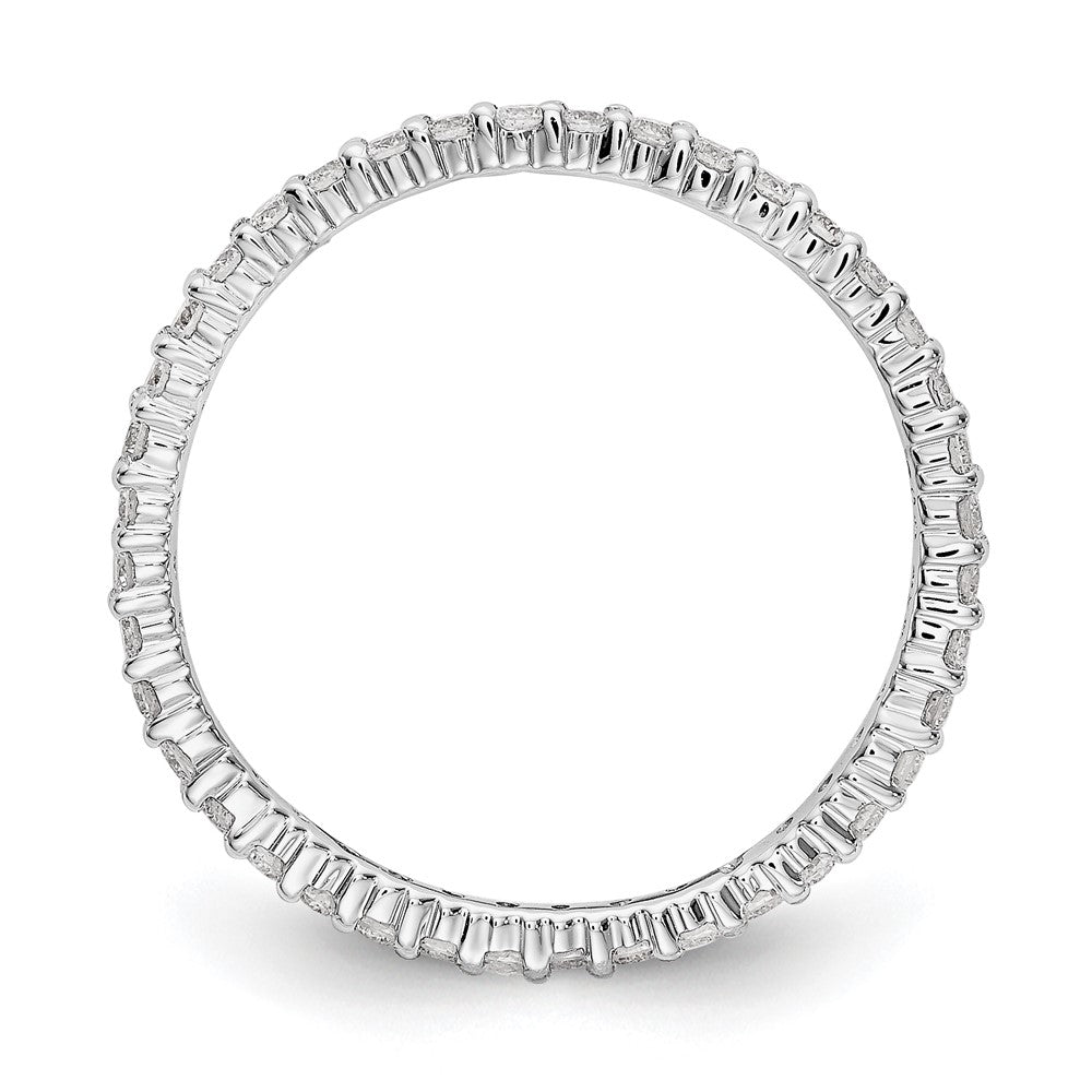 Shop 14K White Gold Eternity Band with 1/2 Carat Lab-Grown Diamond - Stylish Design, Size 6