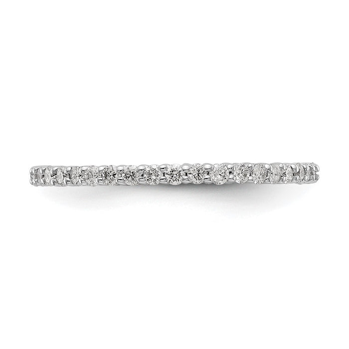 Shop 14K White Gold Eternity Band with 1/2 Carat Lab-Grown Diamond - Stylish Design, Size 6-5