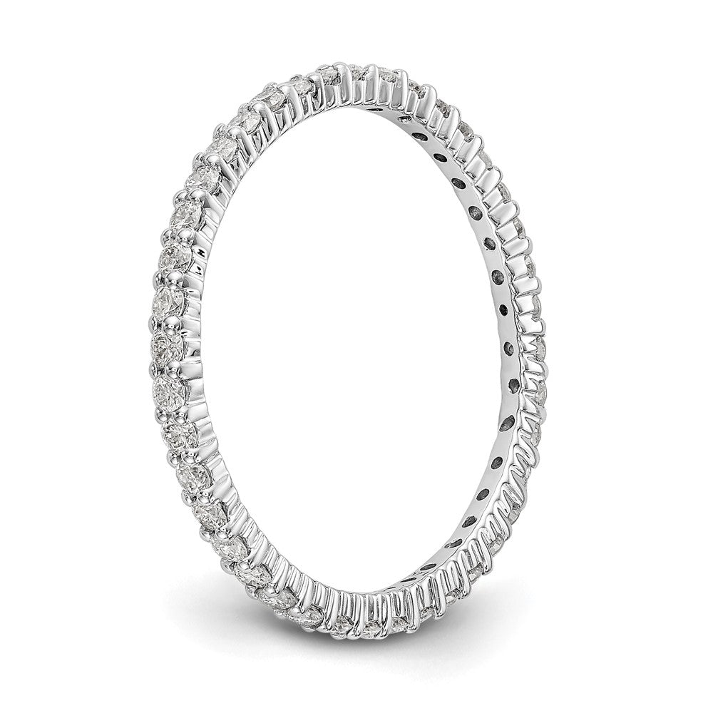 Shop 14K White Gold Eternity Band with 1/2 Carat Lab-Grown Diamond - Stylish Design, Size 6
