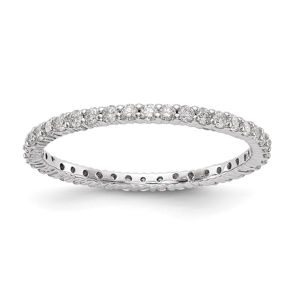 Exclusive 14K White Gold 1/2 Carat Diamond Eternity Band - Stylish Size 7