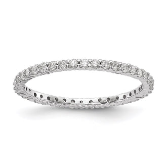 Exclusive 14K White Gold 1/2 Carat Diamond Eternity Band - Stylish Size 7